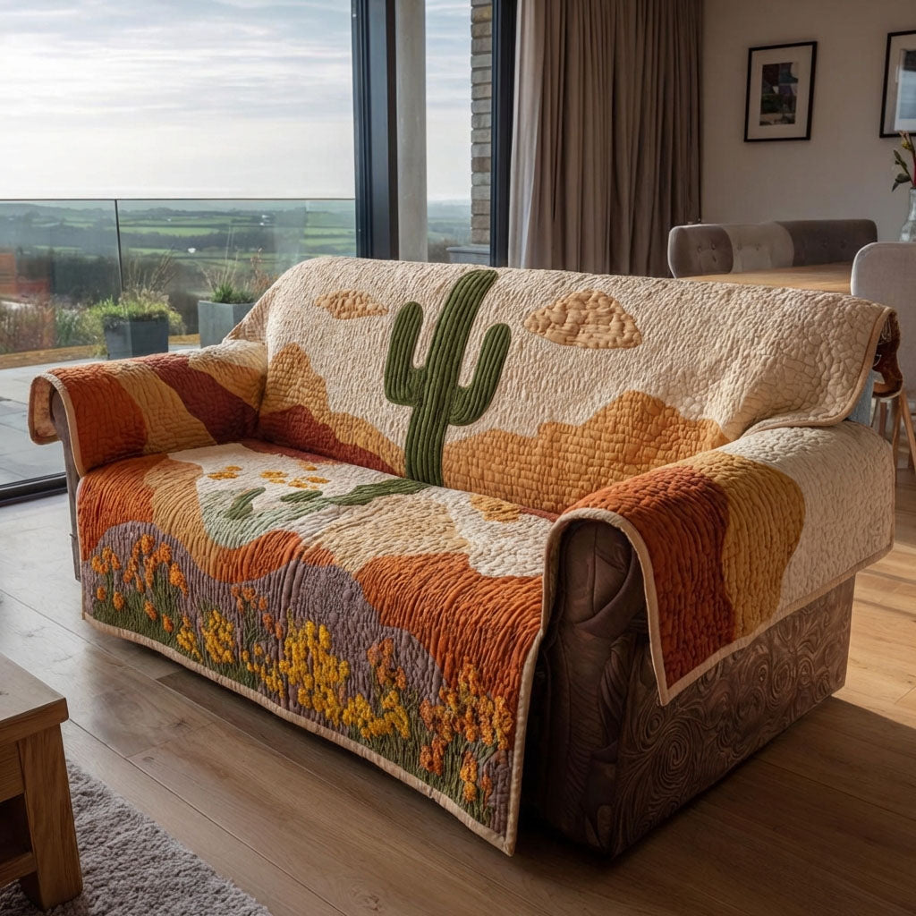 Canyon Dune Quilted Sofa Cover Furniture Covers For Sofas Unique Cactus Gifts