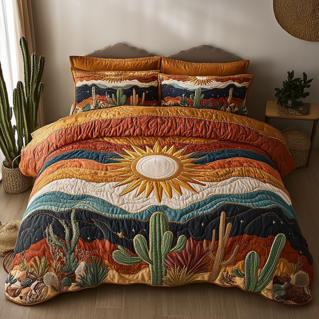 Canyon Rays Quilted Bedding Set Best Queen Sheets Cowboy Gifts For Her