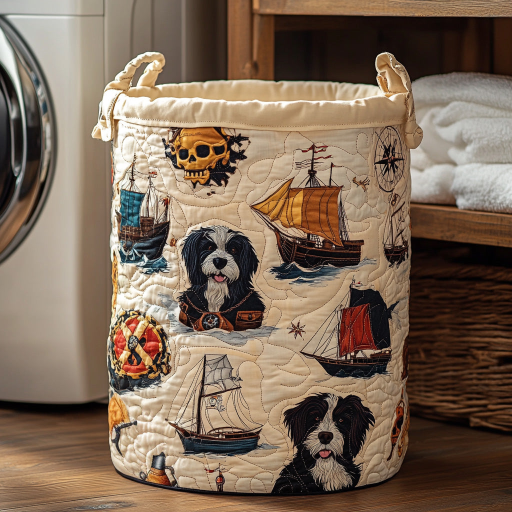 Captain Whiskers Quilted Laundry Basket Best Looking Laundry Hampers Cool Gifts For Dog Lovers