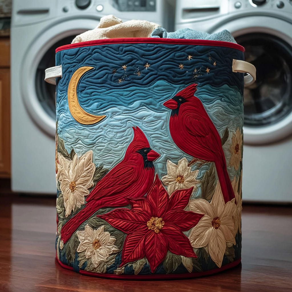 Cardinal Blessing Quilted Laundry Basket Nice Laundry Hamper Ideas For Christmas Family Gifts