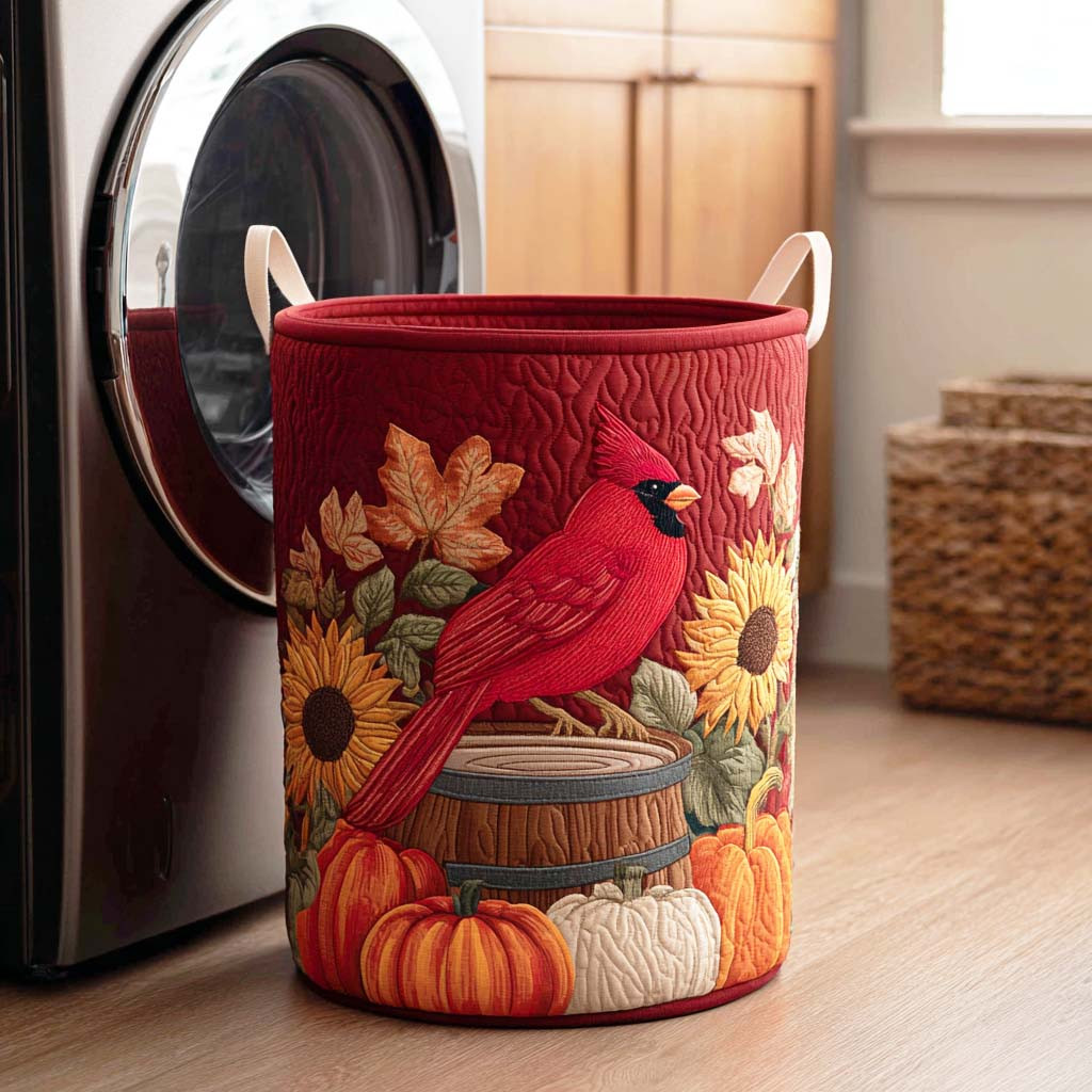 Cardinal Crest Quilted Laundry Basket Clothes Hamper Cardinal Gifts For Men