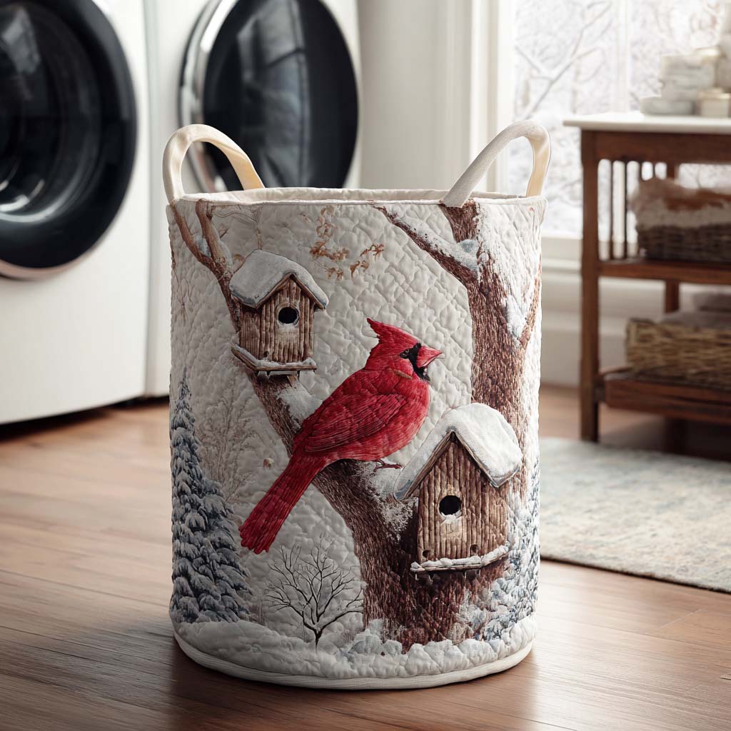 Cardinal Song Quilted Laundry Basket Decor Laundry Basket Last Minute Birthday Gifts For Mom