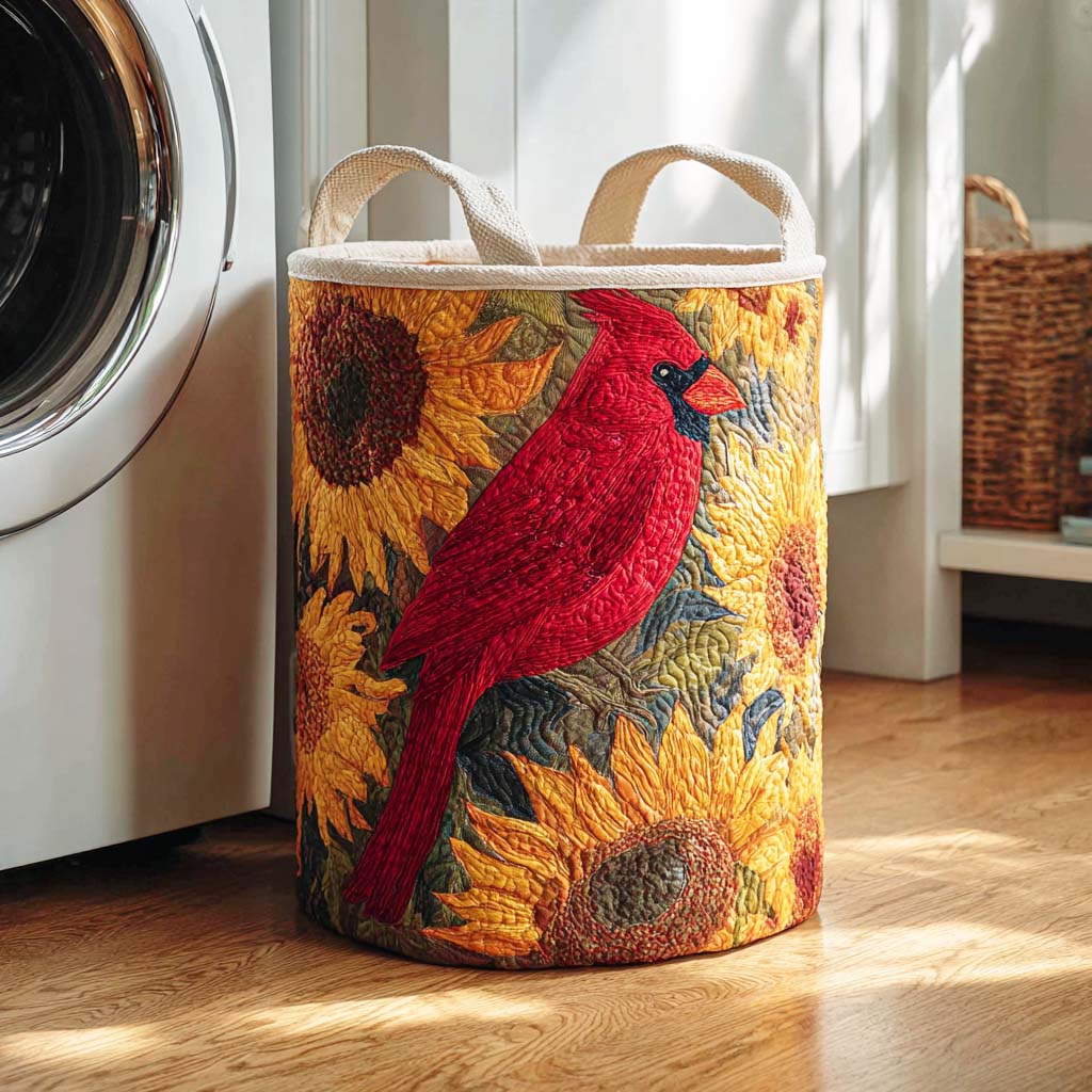 Cardinal Song Quilted Laundry Basket Unique Laundry Hamper Ideas Unique Cardinal Gifts