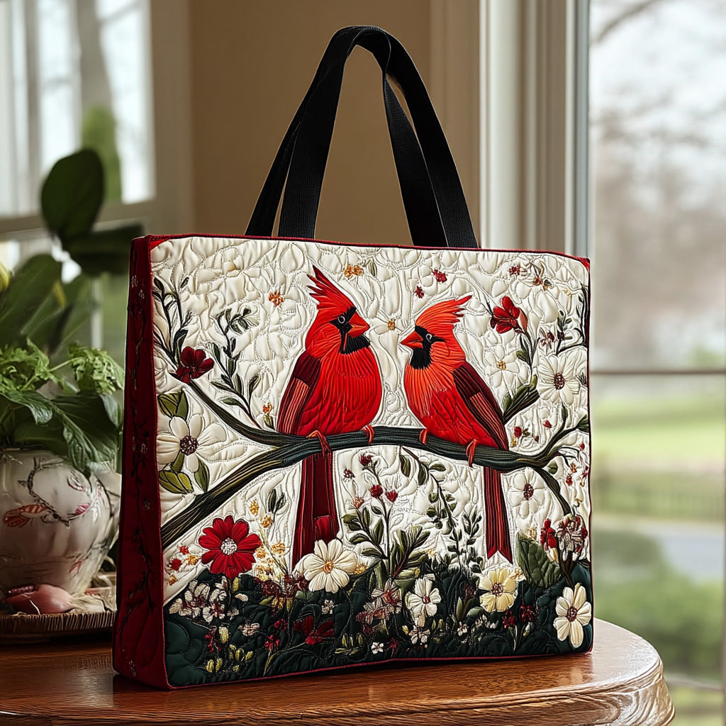 Cardinal Whispers Quilted Tote Bag Best Shoulder Tote Bag Good Presents For Moms