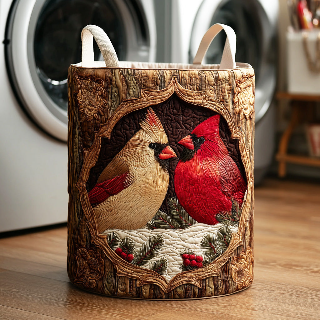 Cardinal Woodland Quiet Quilted Laundry Basket Laundry Room Decor Useful Mother's Day Gifts