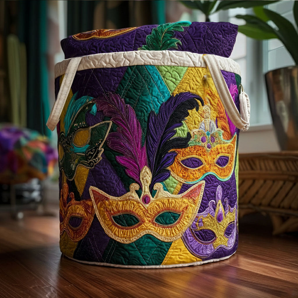 Carnival Dreams Quilted Laundry Basket Best Dirty Clothes Hamper Unique Mardi Gras Gifts