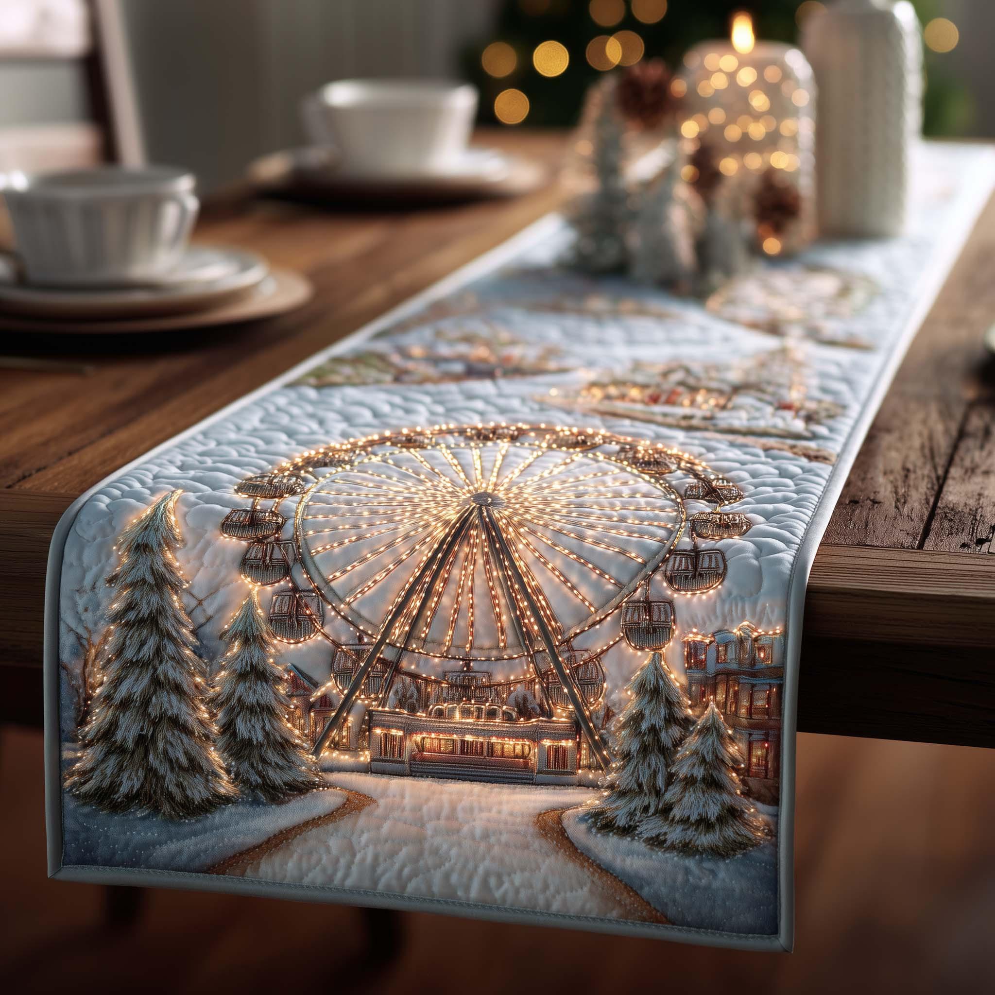 Carnival Glow Quilted Table Runner Christmas Dinner Decorations Christmas Presents For Relatives