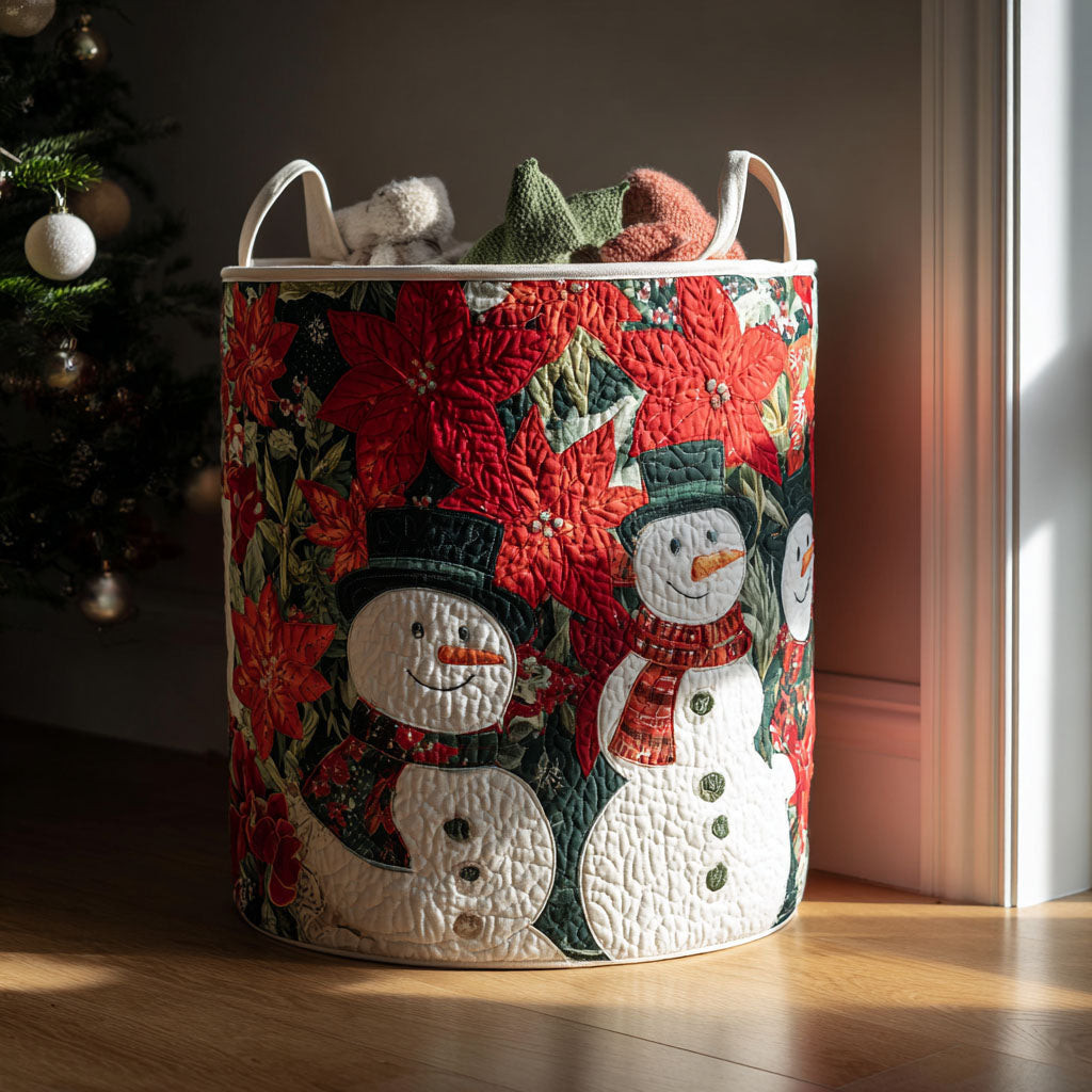 Carol Frost Quilted Laundry Basket Folding Laundry Hamper Christmas Presents For Grandma