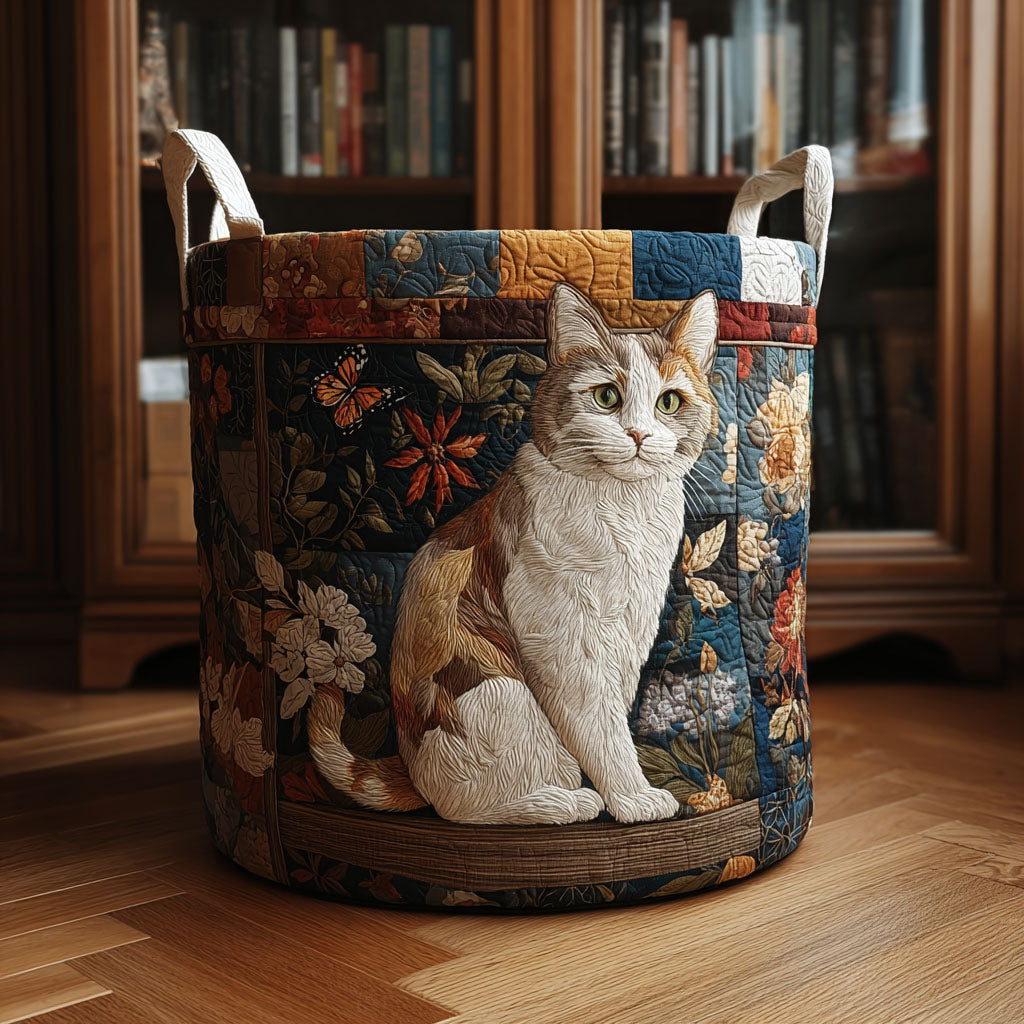 Cat Chorus Quilted Laundry Basket Laundry Bins Gifts To Give For Housewarming