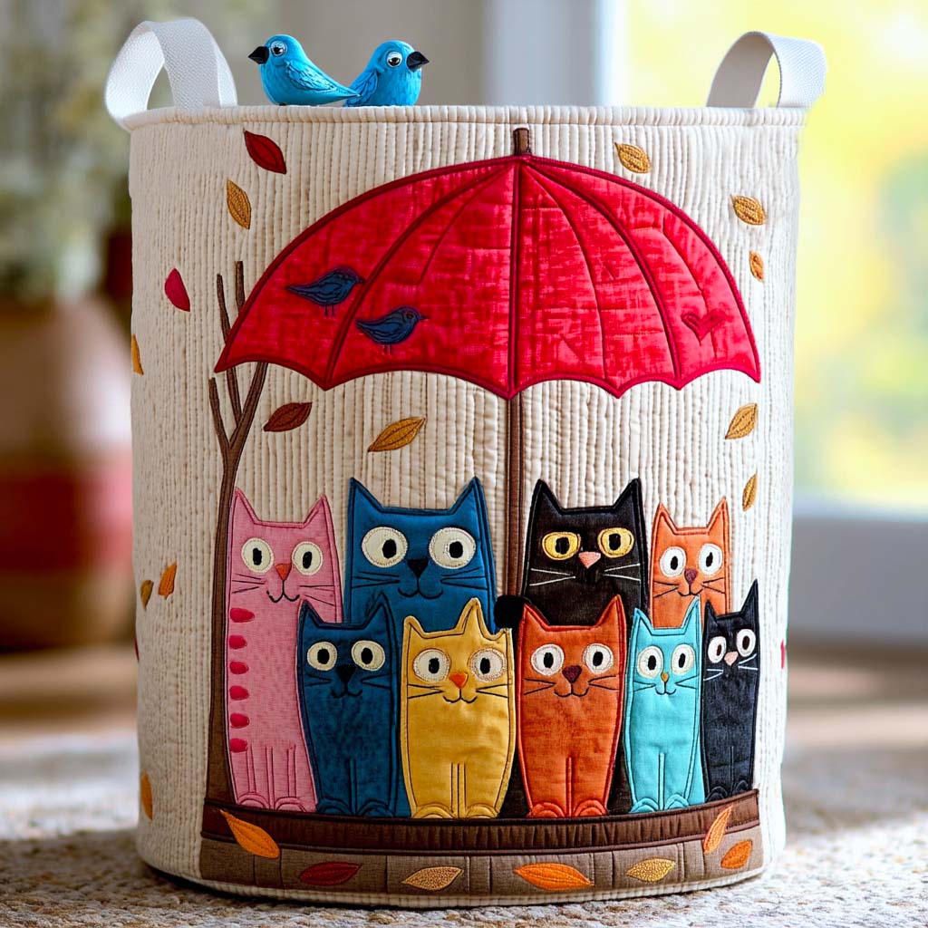 Cat Crew Quilted Laundry Basket Unique Cool Laundry Basket Xmas Gifts For Grandma
