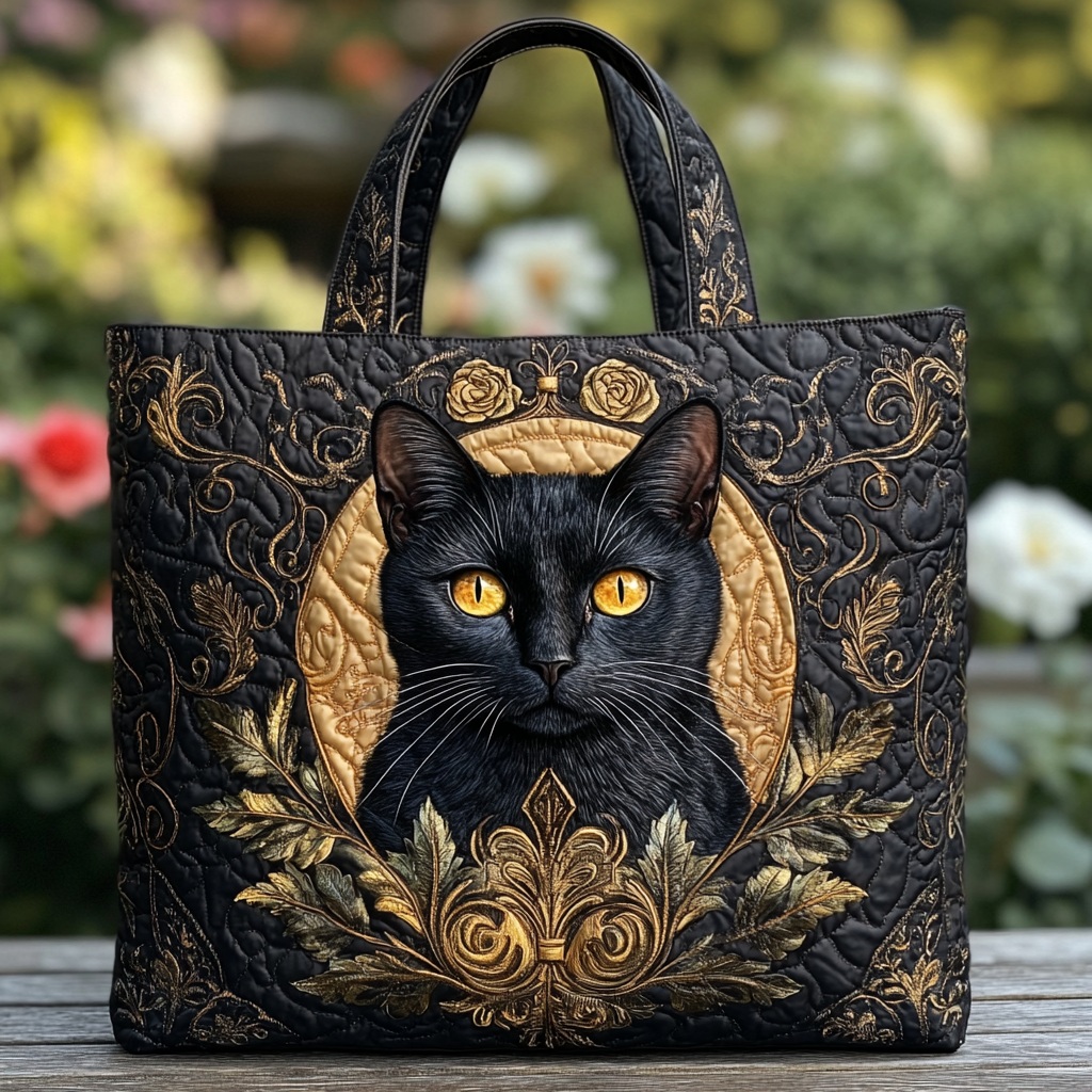 Cat Party Quilted Tote Bag Best Tote Handbags Unique Gifts For Cat Lovers