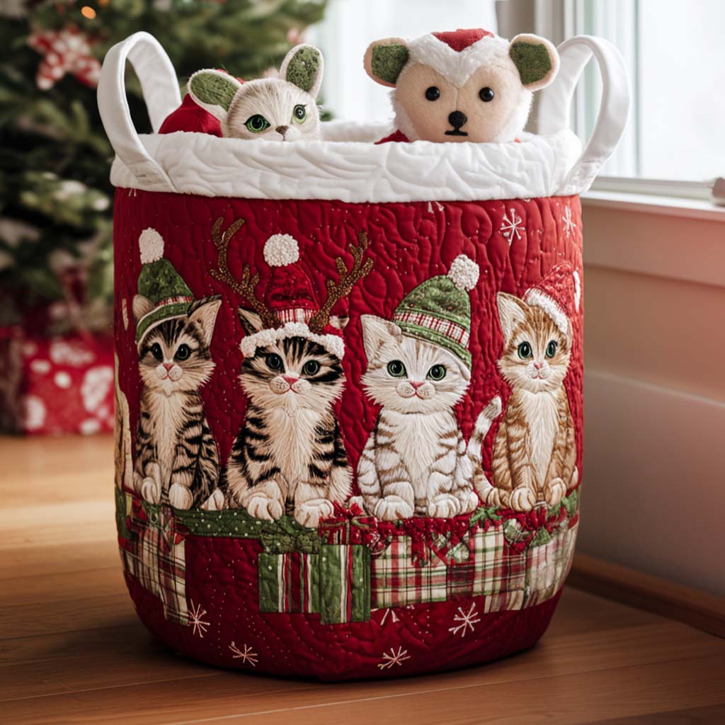Catnip Holiday Quilted Laundry Basket Laundry Hamper Christmas Gifts For Your Grandmother