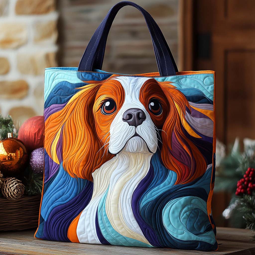 Cavalier Wave Charm Quilted Tote Bag Best Mom Tote Bag Great Mother's Day Gifts