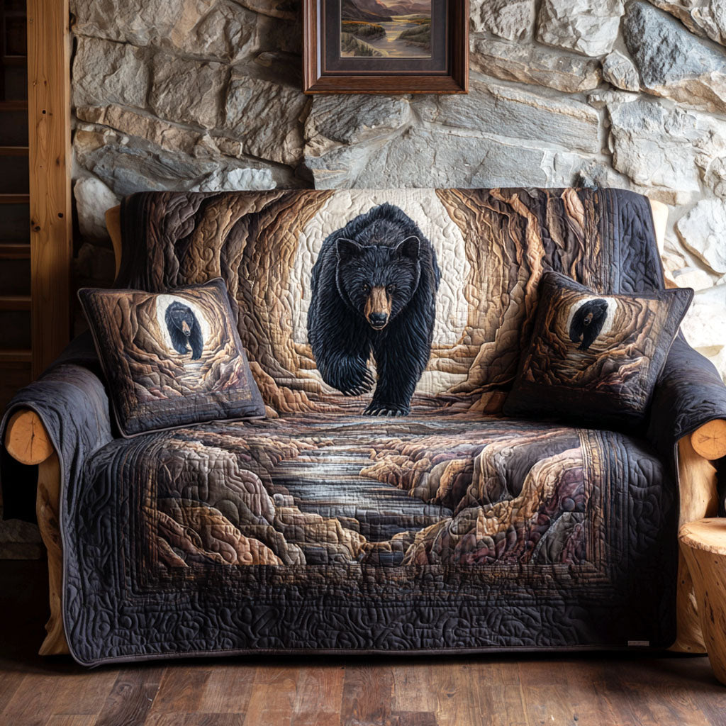 Cave Guardian Quilted Sofa Cover Couch Covers For Couches Gift Ideas For Bear Lovers