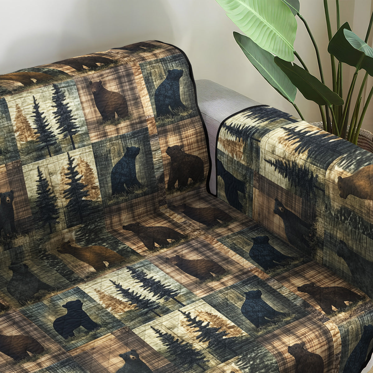 Cedar Trails Quilted Sofa Cover Furniture Covers Bear Gifts For Him