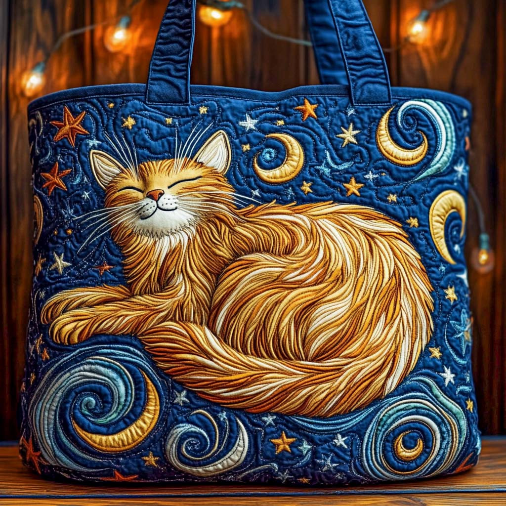 Celestial Cat Dreams Quilted Tote Bag The Perfect Everyday Tote Bag Mothers Day Gift Suggestions