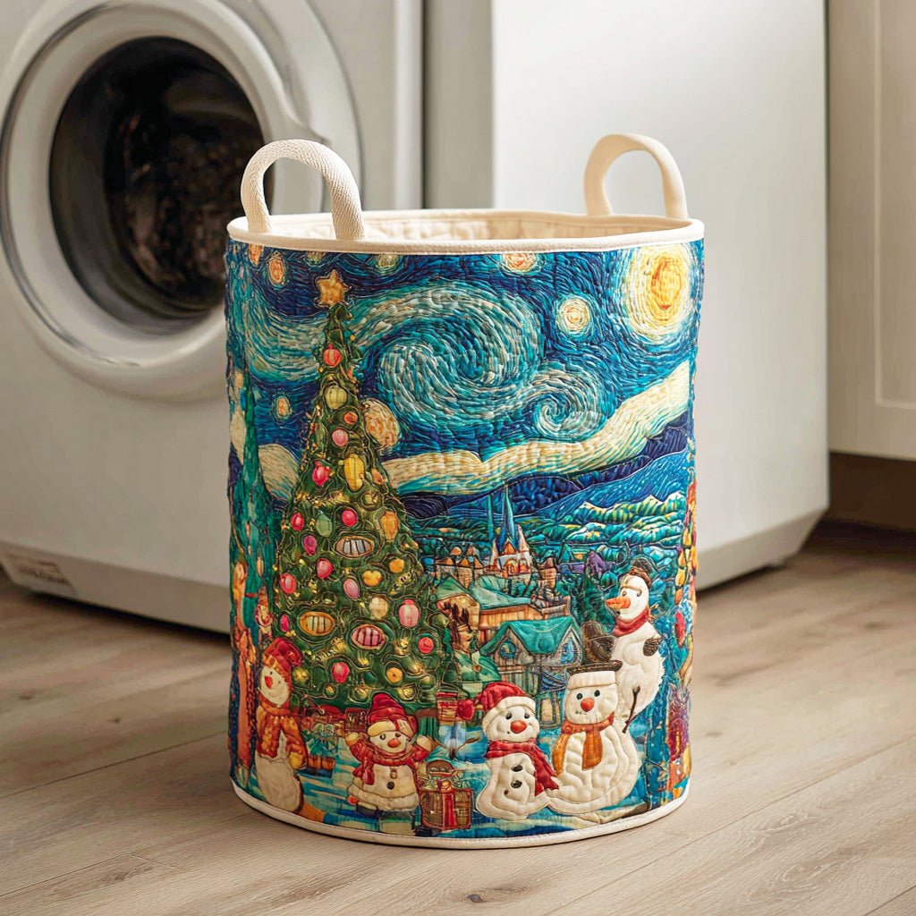 Celestial Christmas Glow Quilted Laundry Basket Coolest Laundry Baskets Christmas Gifts For Grandma
