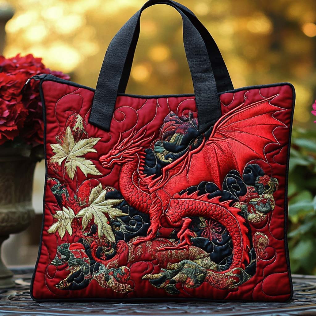 Celestial Dragon Flight Quilted Tote Bag Trendy Tote Gifts For Mother In Law