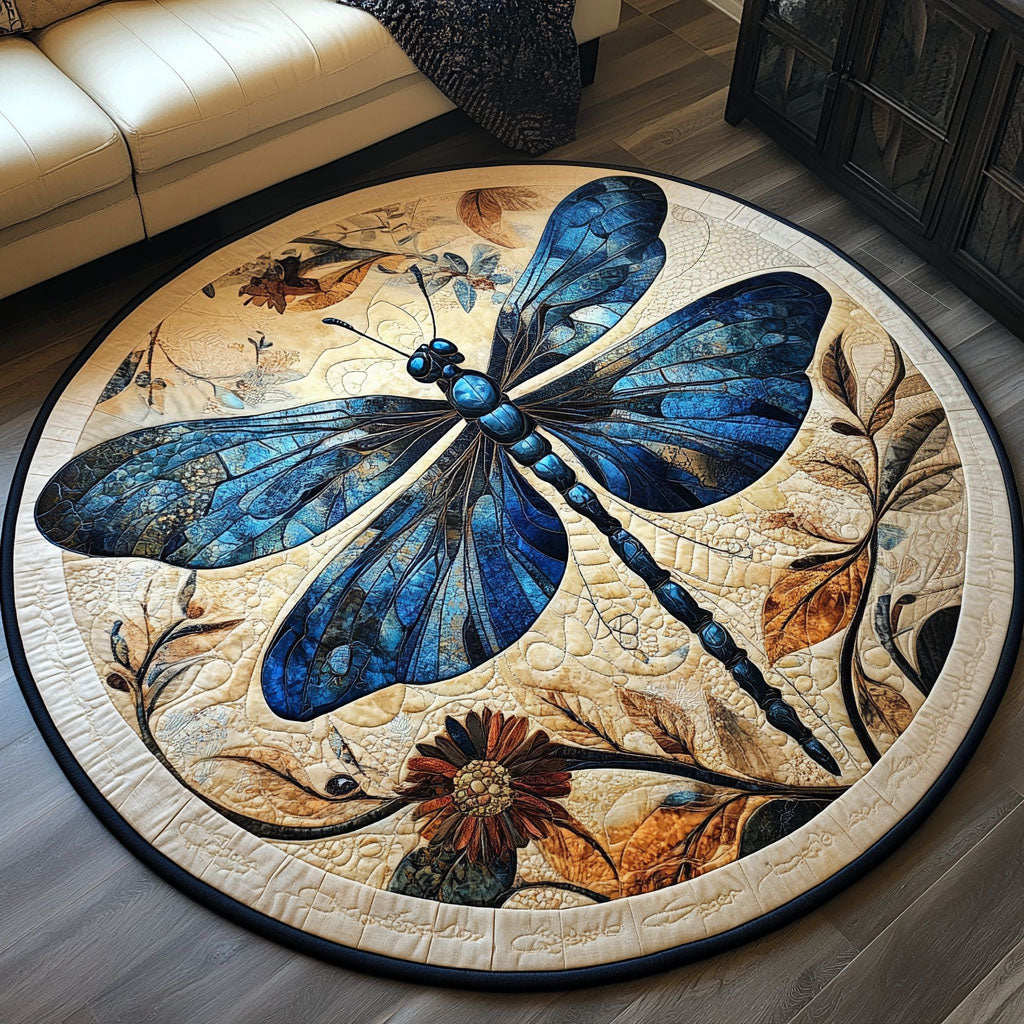 Celestial Drifter Quilted Round Mat Round Carpet Mats Cool Gifts For Dragon Lovers