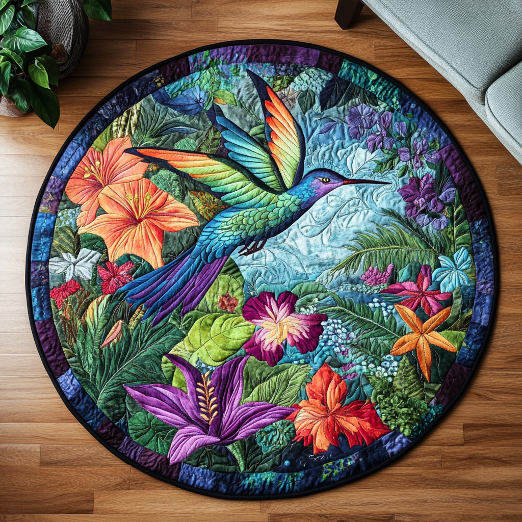 Celestial Hummer Quilted Round Mat Round Mats For Sale Meaningful Father's Day Gifts