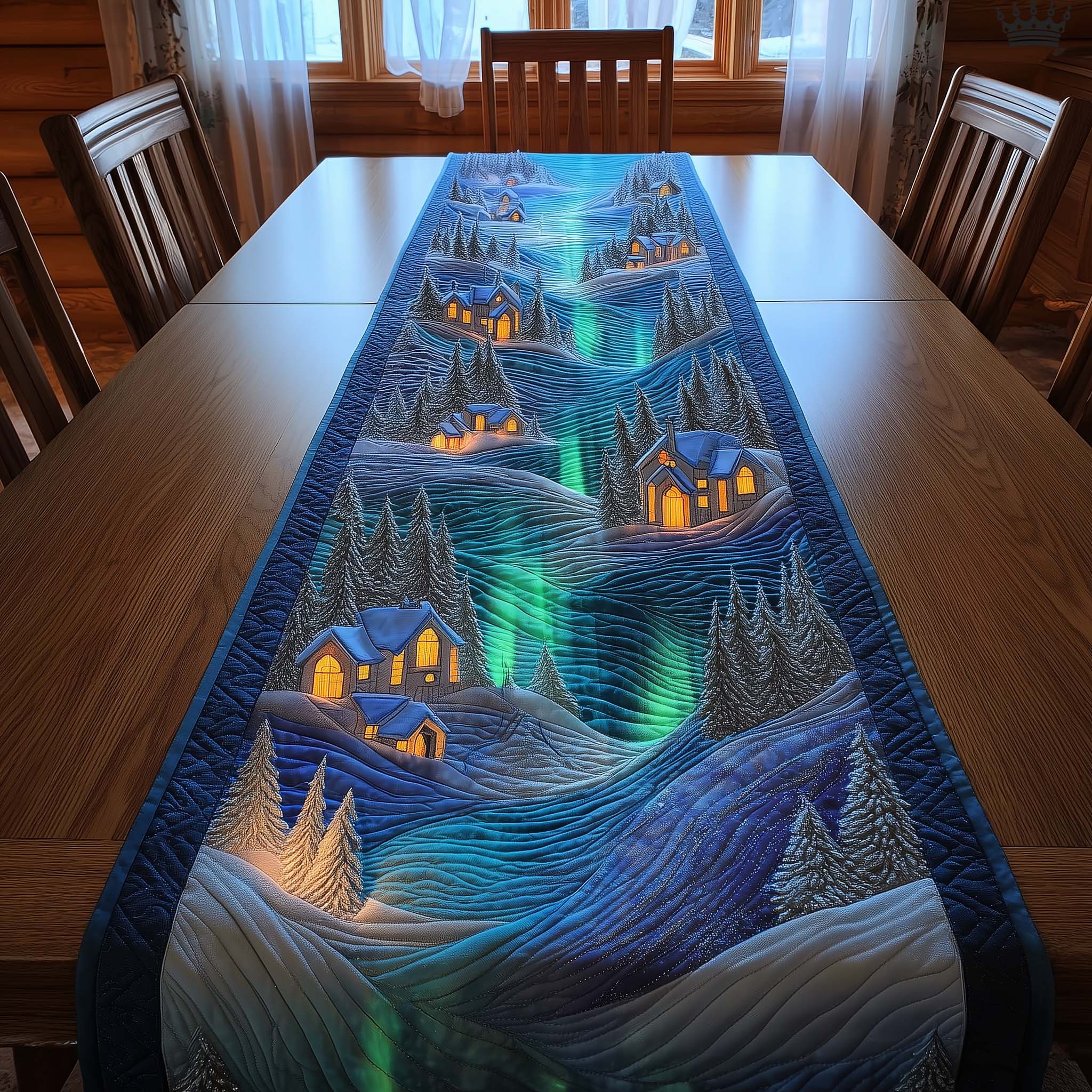 Celestial Lights Quilted Table Runner Dining Room Centerpieces Gifts For Grandma From Granddaughter