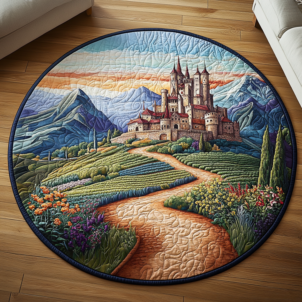 Celestial Peaks Quilted Round Mat Mat Circle Best Father's Day Gifts For Grandpa