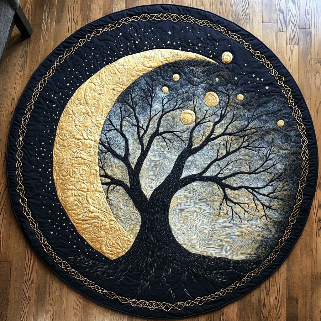 Celestial Unity Quilted Round Mat Home Decor Best Father's Day Gifts For Dad