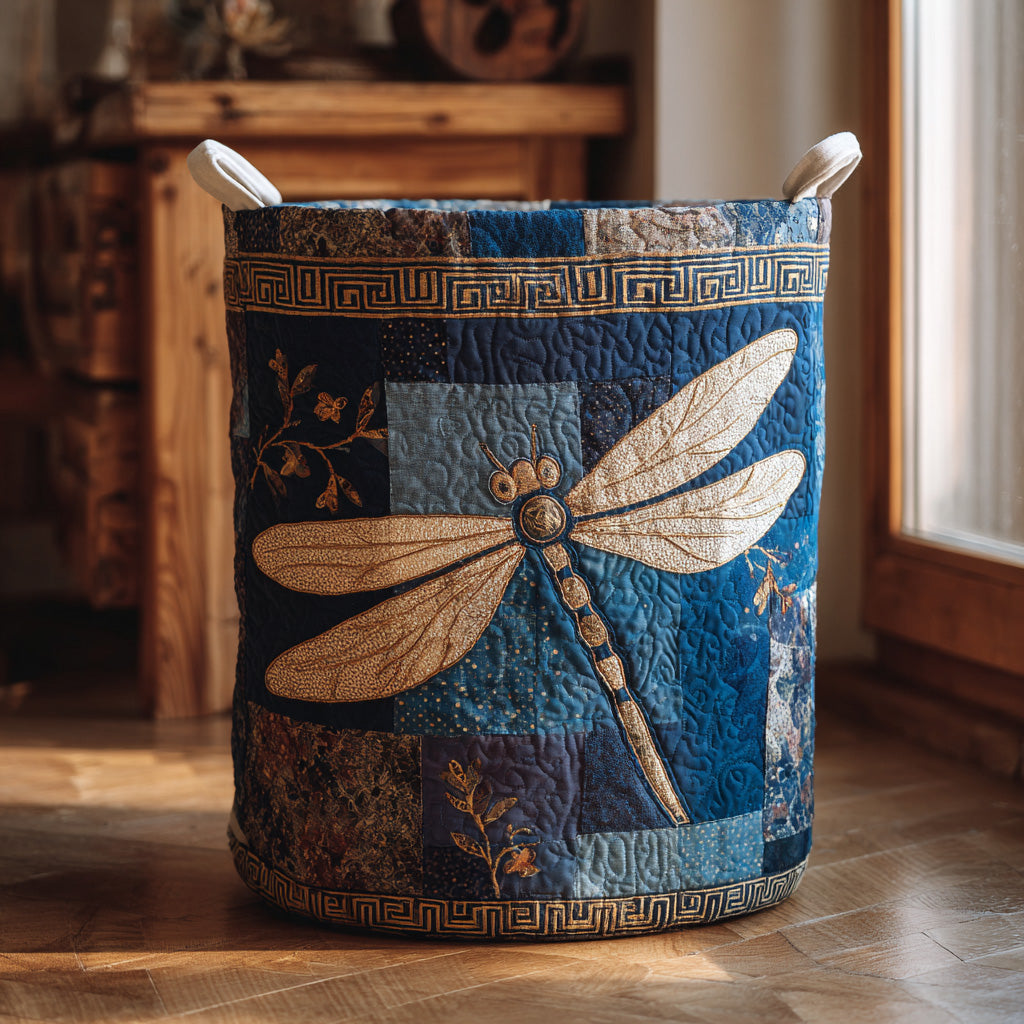 Celestial Wings Quilted Laundry Basket Unique Hampers Cute Dragonfly Lover Ideas For Gifts