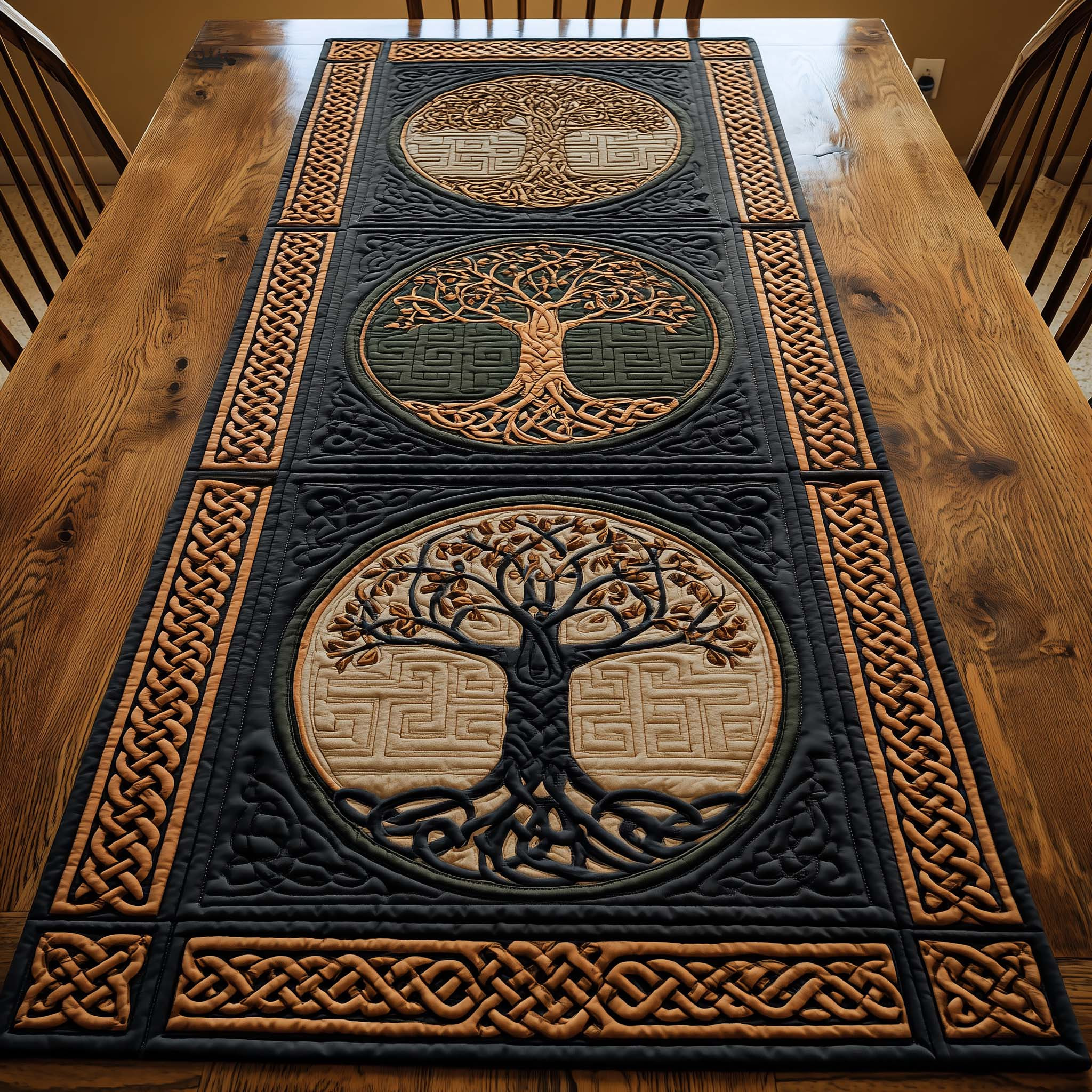 Celtic Tree of Life Quilted Table Runner Unique Table Runner Ideas Tree Of Life Gifts For Mom