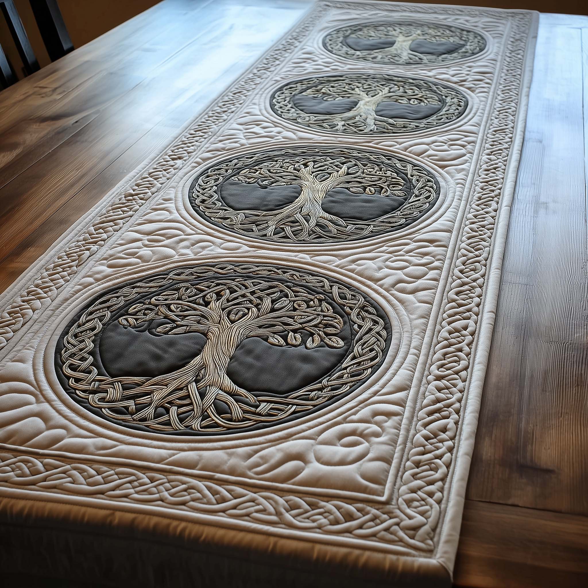 Celtic Tree of Life Quilted Table Runner Unusual Table Runners Tree Of Life Gifts For Dad