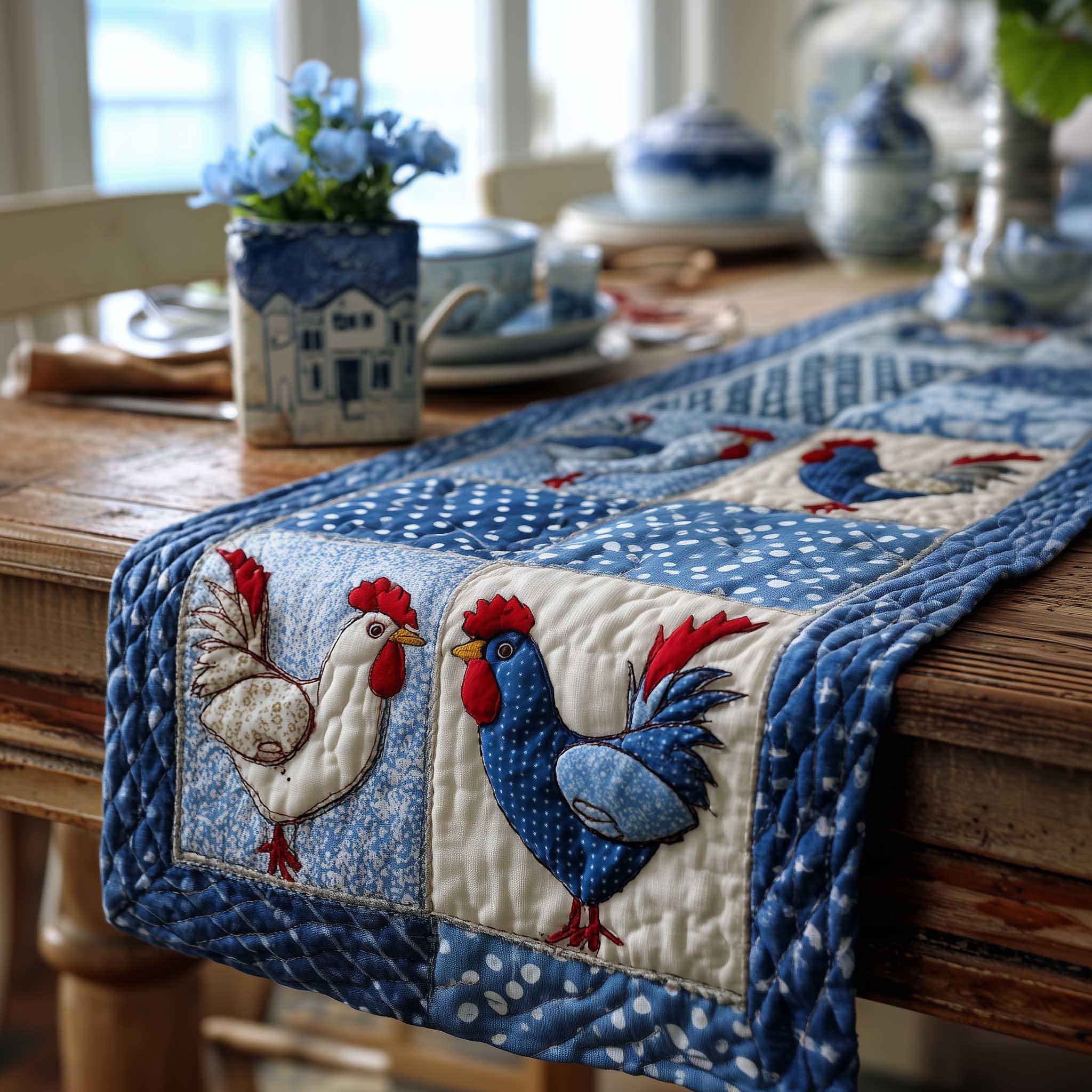 Chick Nest Quilted Table Runner Kitchen Table Runners Gifts For People With Chickens