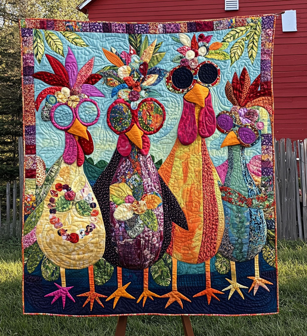 Chicken Coop Colors Quilted Blanket Best Queen Sheets Gifts For Chicken Farmers