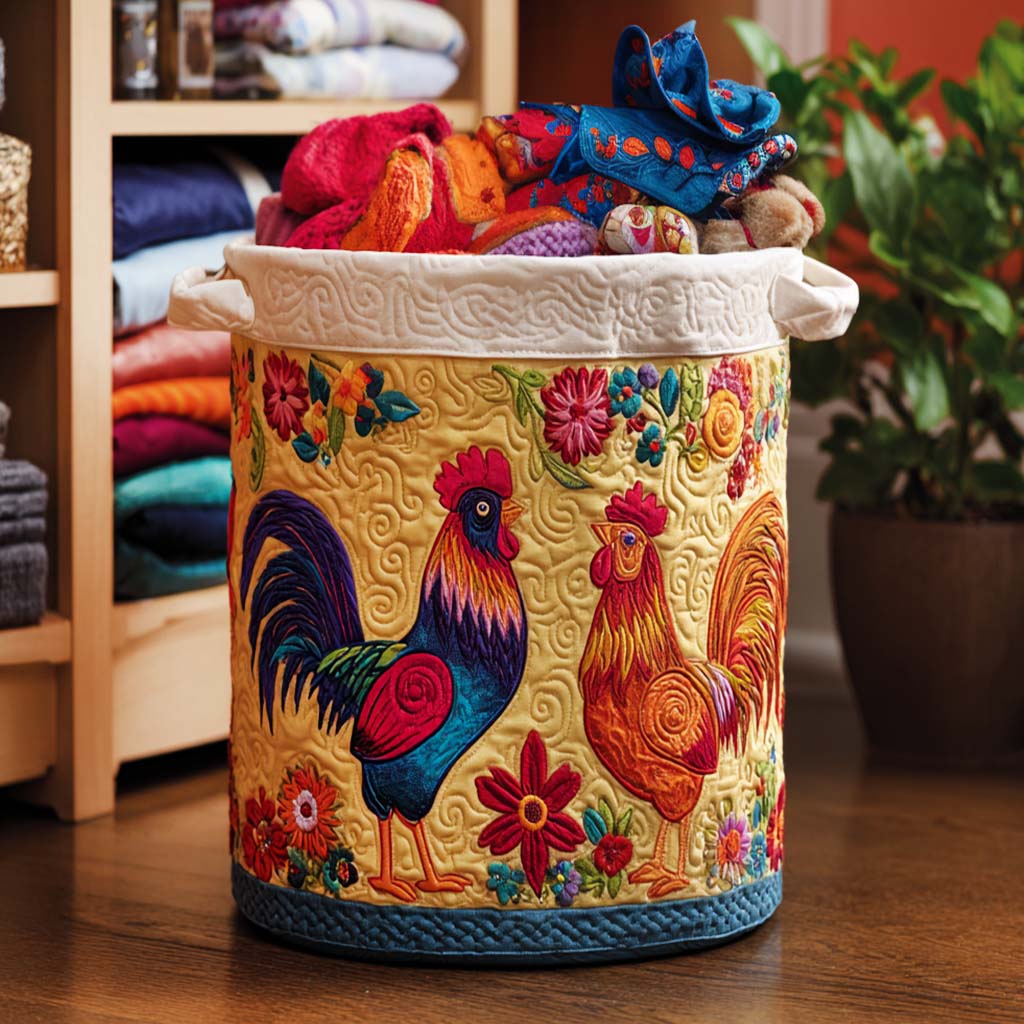 Chicken Cottage Quilted Laundry Basket Best Looking Laundry Hampers Best Gifts For Chicken Lovers