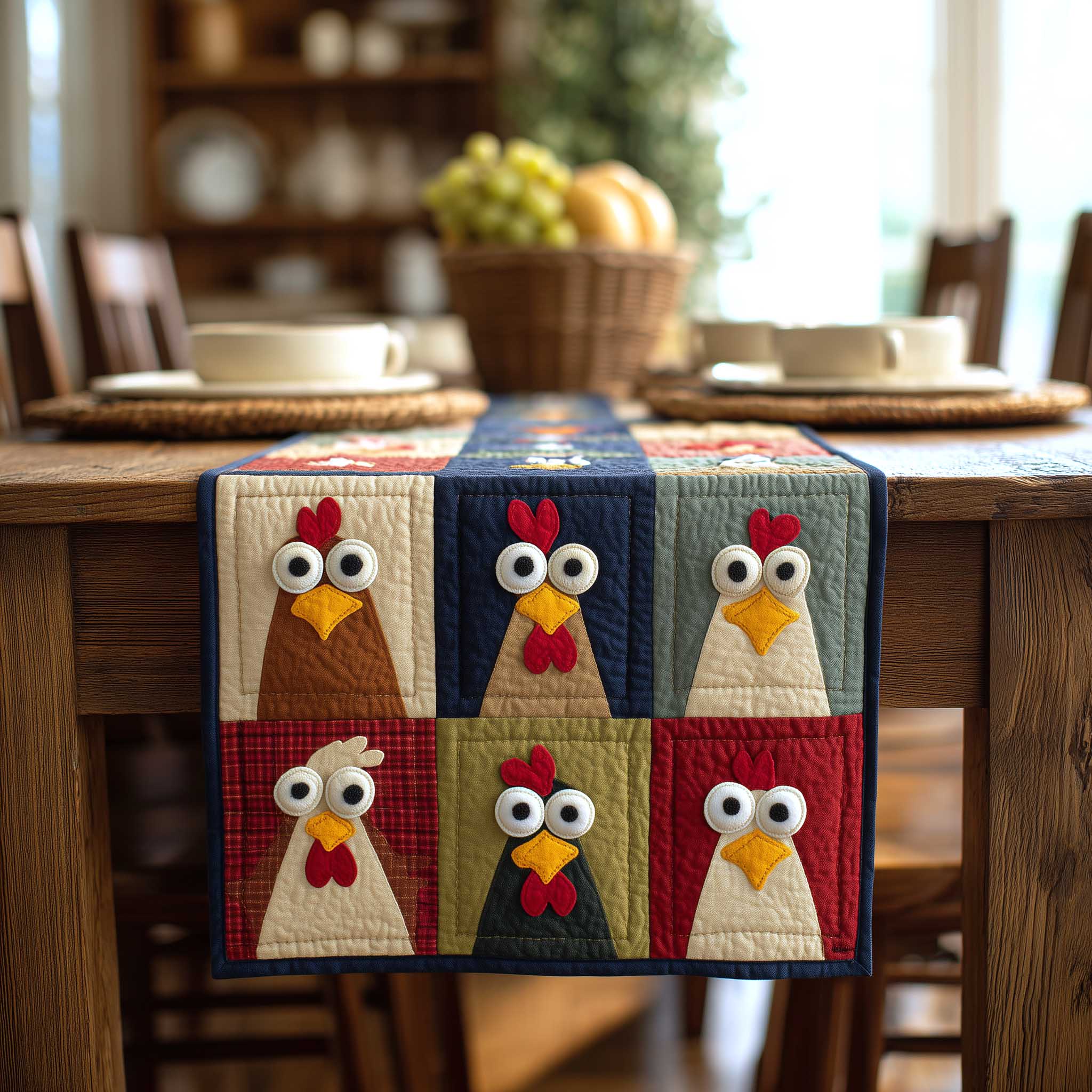 Chicken House Quilted Table Runner Dining Room Table Runners Chicken Related Gifts