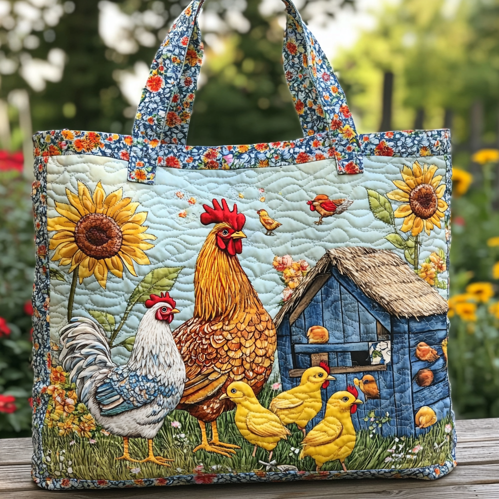 Chicken Joy Quilted Tote Bag Best Everyday Tote Bag Mothers Day Gift Special