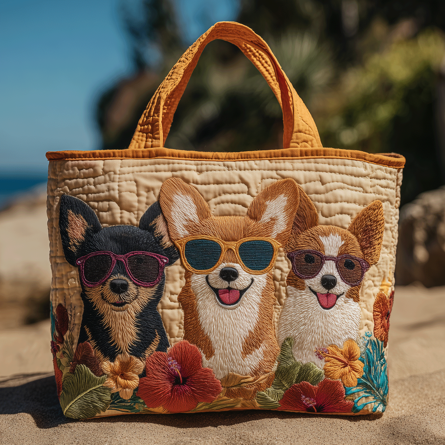 Chihuahua Cool Club Quilted Tote Bag Handbags Best Mothers Day Presents