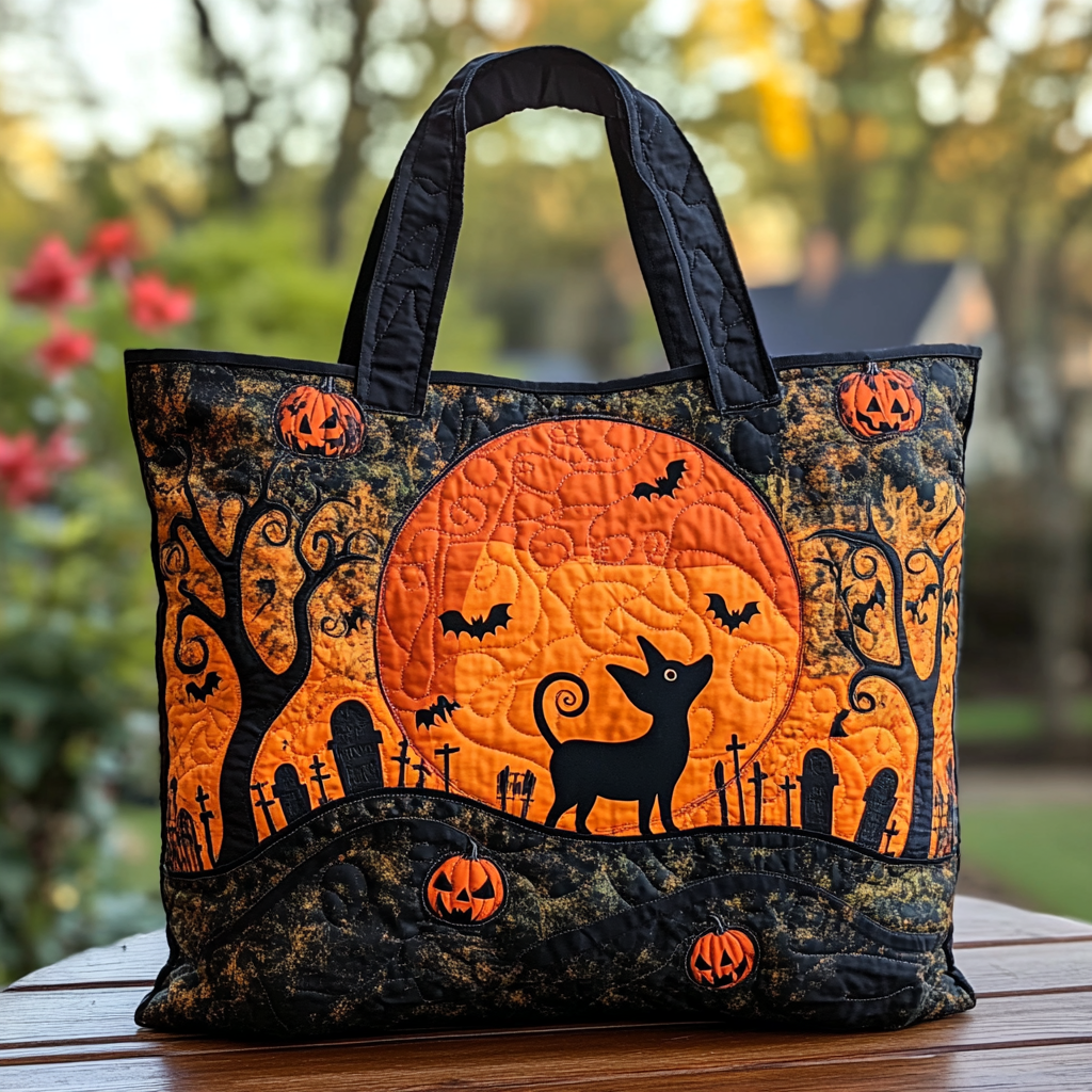 Chihuahua Nightfall Quilted Tote Bag Best Totes For Women Best Gifts For Mom
