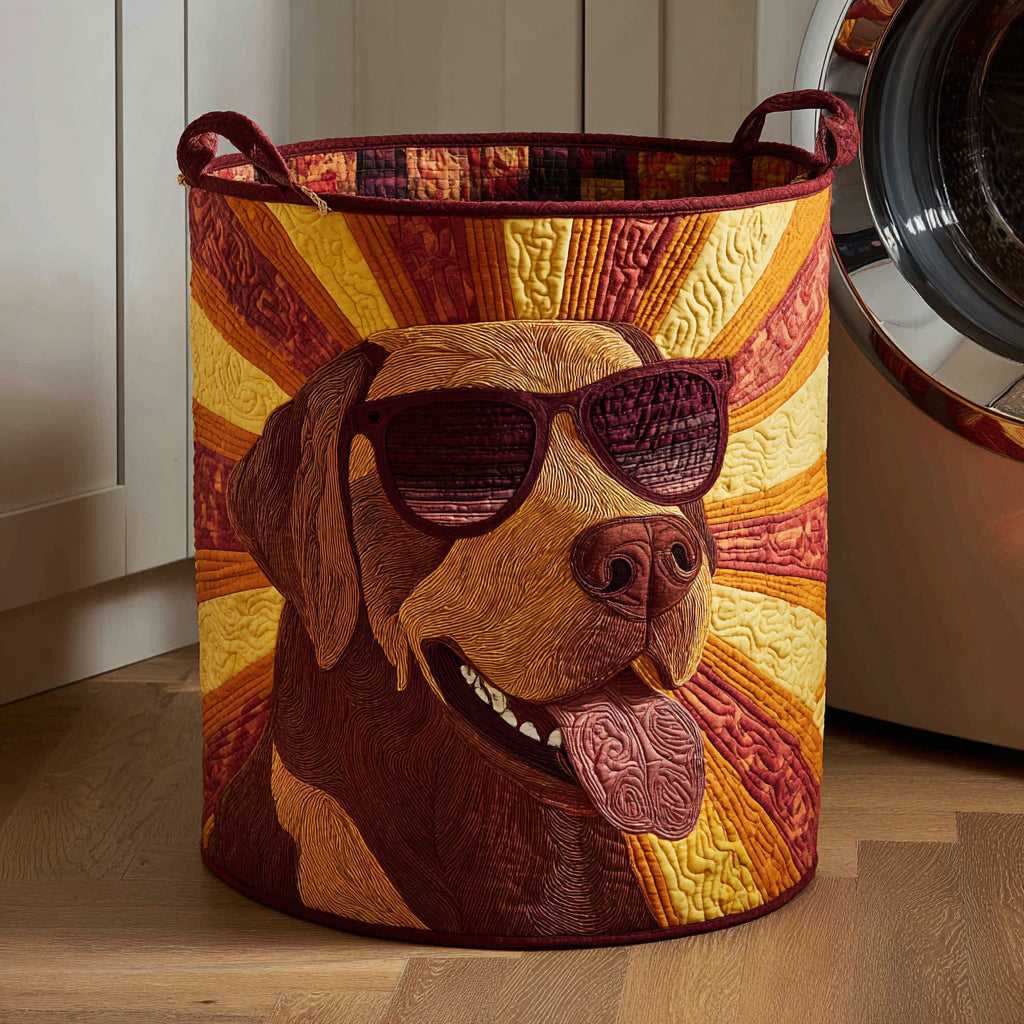 Chocolate Labrador Cool Quilted Laundry Basket Best Clothes Basket Labrador Gift Ideas