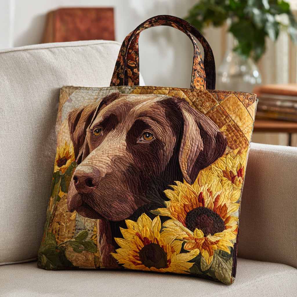 Chocolate Labrador Sun Quilted Tote Bag Perfect Tote Bag Birthday Presents For Mum