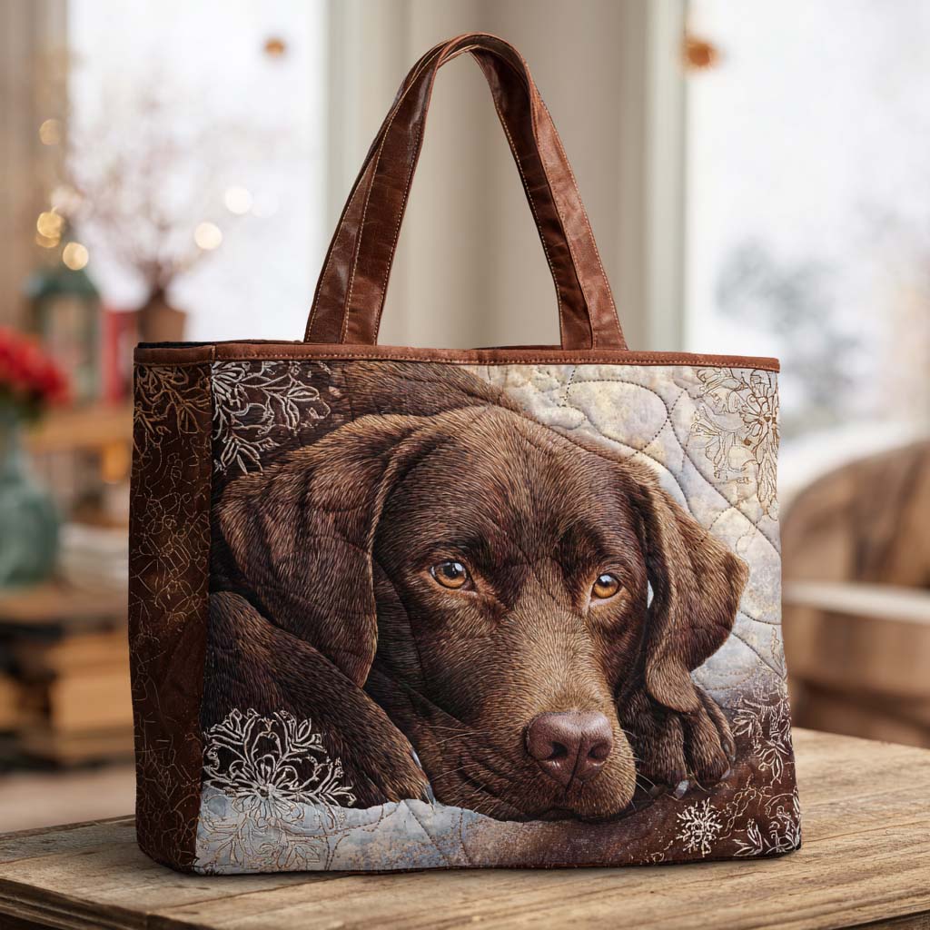 Chocolate Nap Lab Quilted Tote Bag Great Tote Bags Good Mother Gifts