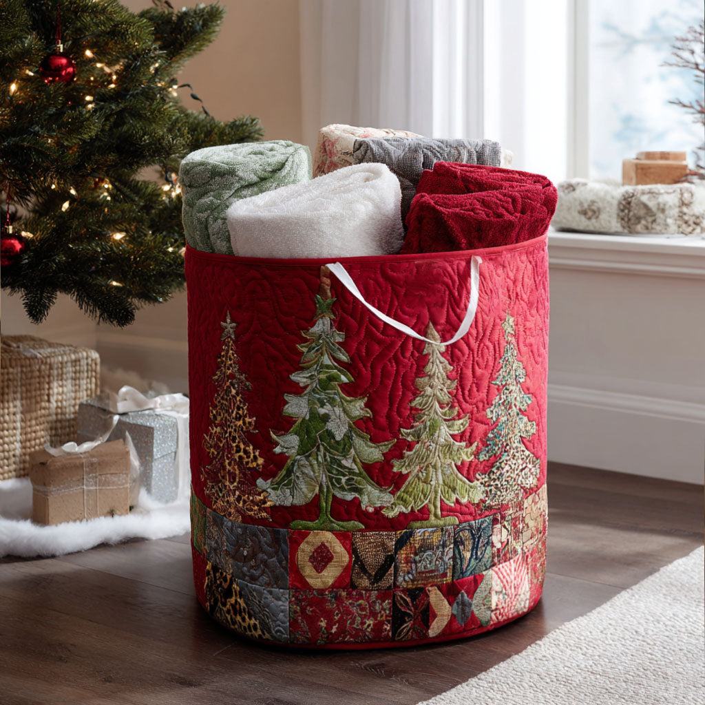 Christmas Cheer Quilted Laundry Basket Dirty Clothes Basket Nana Christmas Gifts