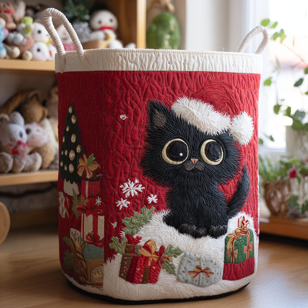 Christmas Companions Quilted Laundry Basket Laundry Decor Ideas Present Ideas For Cat Lovers