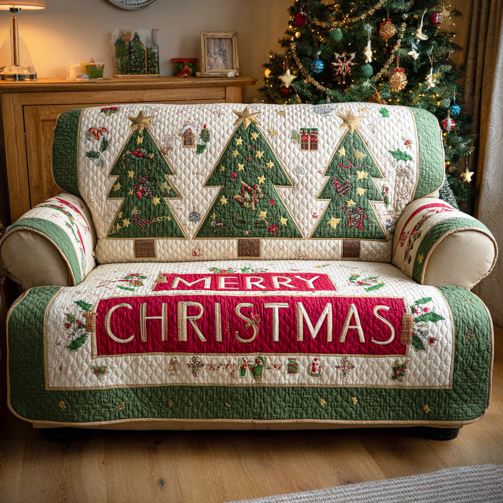 Christmas Dream Lane Quilted Sofa Cover Sofa Saver Covers Family Gift Basket Christmas