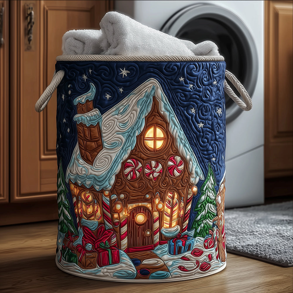 Christmas Ginger Quilted Laundry Basket Best Foldable Laundry Basket Family Christmas Present Ideas