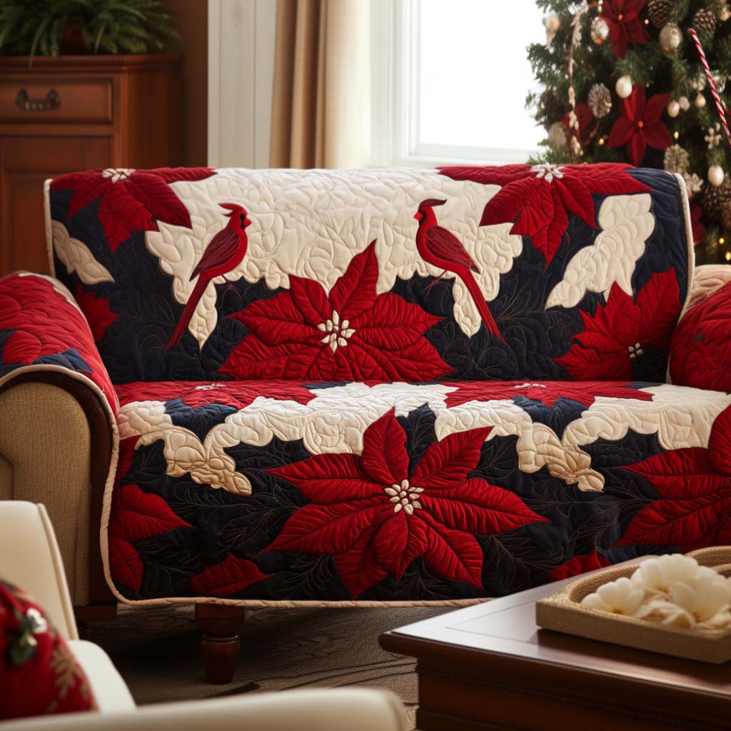 Christmas Joy Quilted Sofa Cover Sofa Couch Cover Christmas Presents