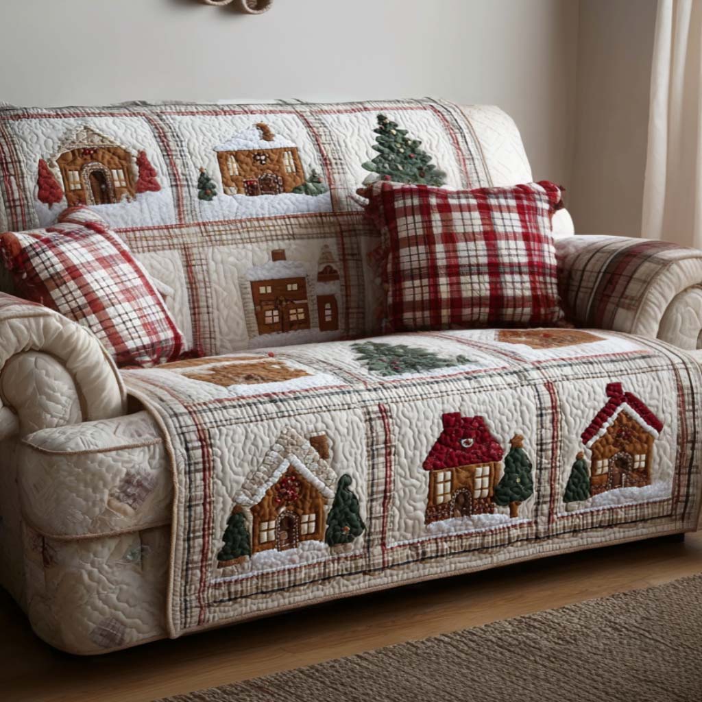 Christmas Memories Quilted Sofa Cover Holiday Living Christmas Decor Christmas Presents For Relatives