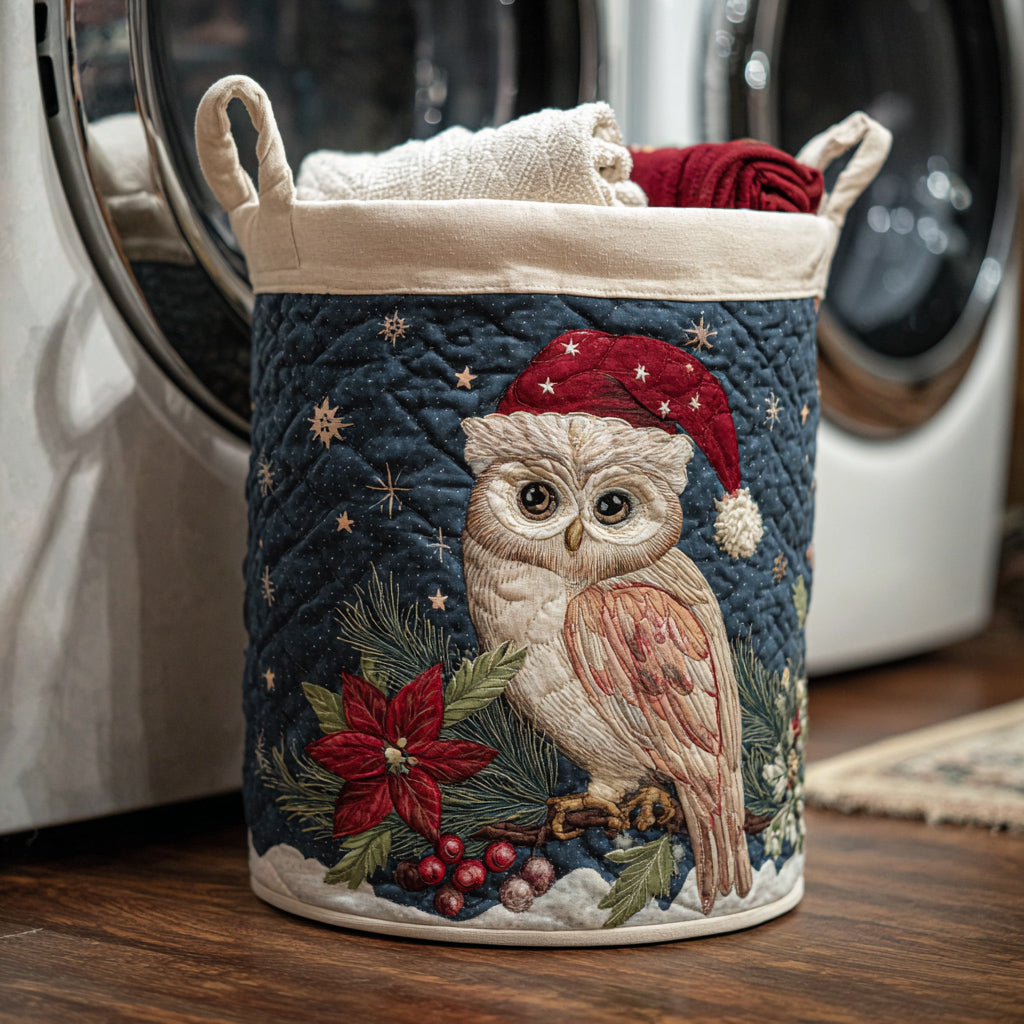 Christmas Night Owl Laundry Basket Modern Clothes Hamper Grandparent Christmas Gifts