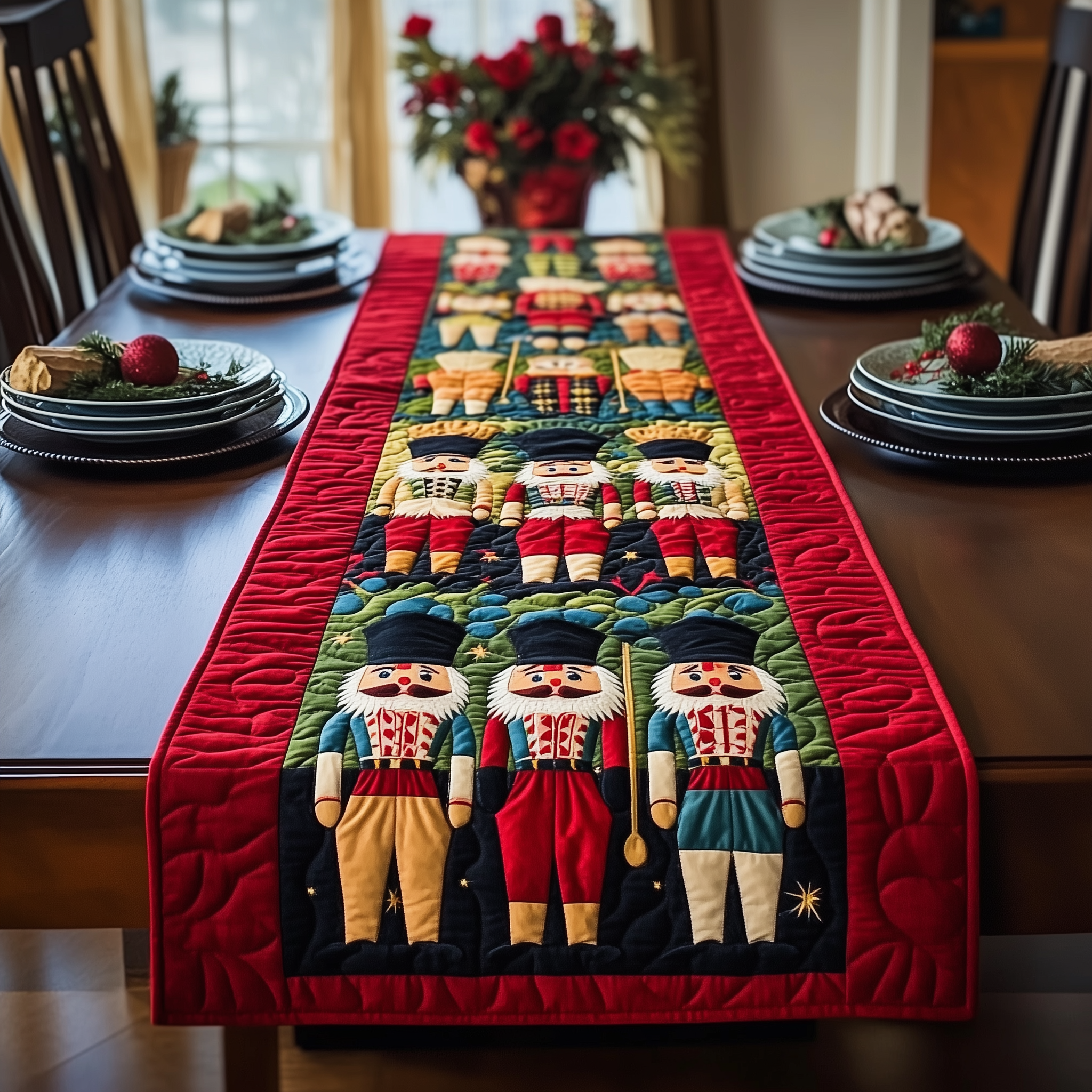 Christmas Nutcracker Quilted Table Runner Holiday Table Throw Gifts To Get Your Mother In Law For Christmas