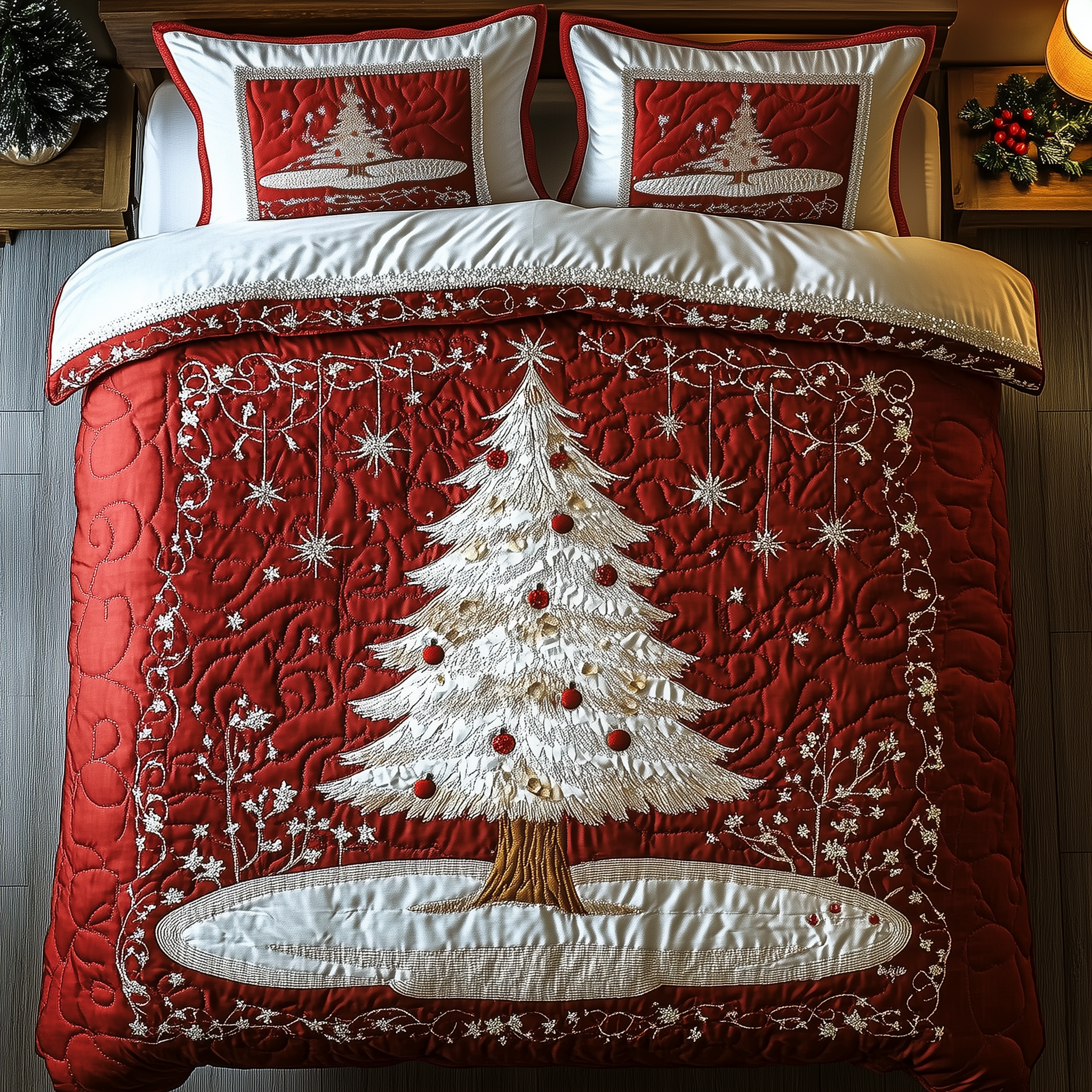Christmas Tree Quilted Bedding Set Bedroom Christmas Ideas Christmas Gift Ideas For Boyfriend