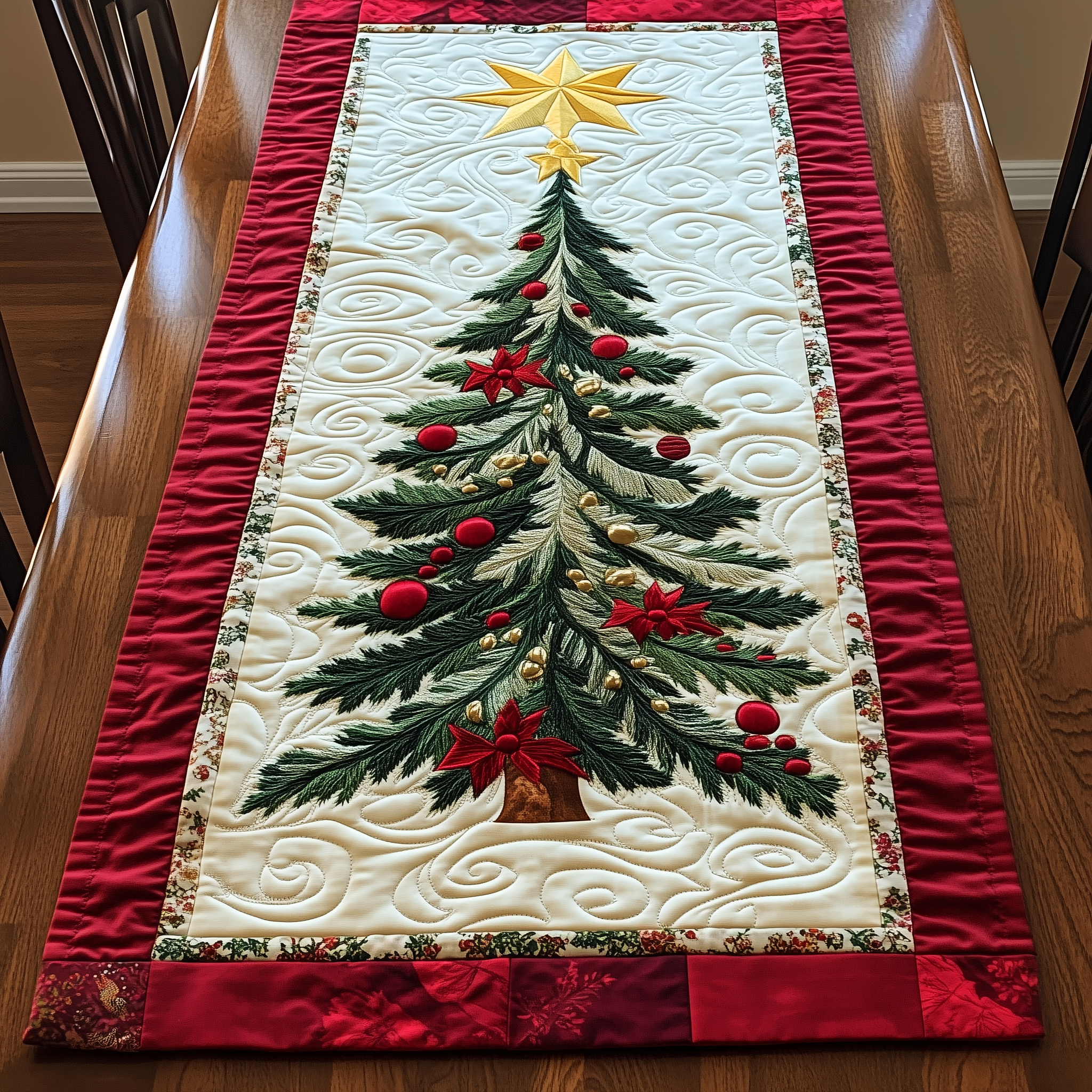 Christmas Tree Quilted Table Runner Christmas Holiday Table Runners Best Christmas Gifts For Relatives